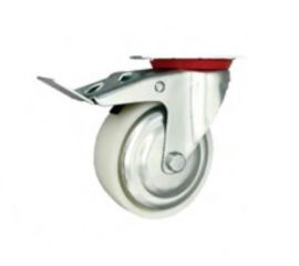 Колеса поворотные c боковым тормозом (полипропилен)