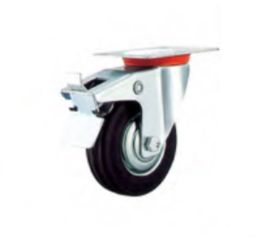 Колеса поворотные c боковым тормозом (резина)