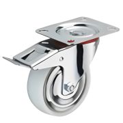 Колесо поворотное полипропилен SRCnb 55 125 мм с тормозом (F)