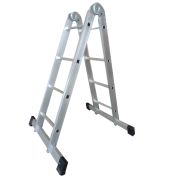 Лестница 2-х секционная алюминиевая шарнирная 2*4